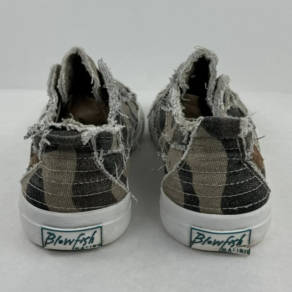 Blowfish Malibu Slip On Sneakers Womens Size 7 Multicolor Camouflage Canvas - Picture 4 of 15